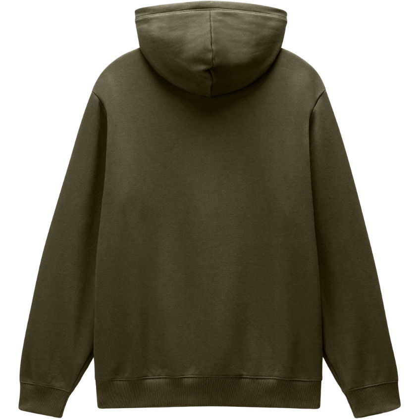 2026 Napapijri Mens Box Logo Hoodie NP0A8BLTG1F - Olive Night